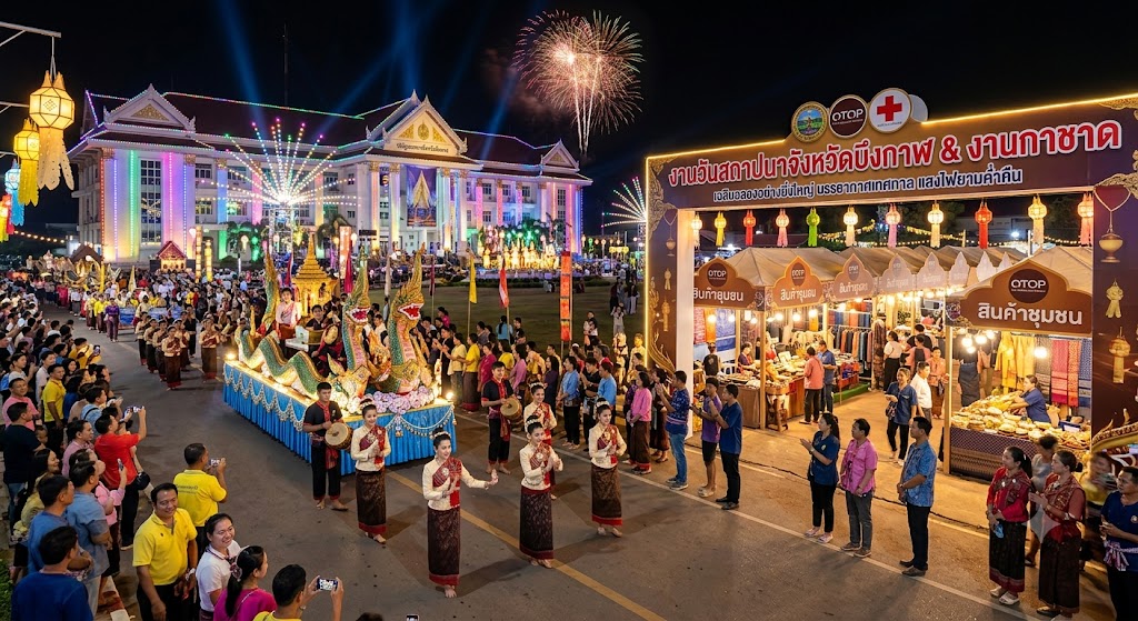 งานวันสถาปนาจังหวัดบึงกาฬ ครบรอบ 15 ปี และงานกาชาด